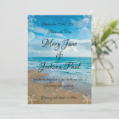 Beach Wedding Invitation Kaart (Staand voorkant)