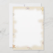Beach Wedding Invitation Kaart (Achterkant)