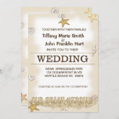 Beach Wedding Invitation Kaart (Voorkant / Achterkant)