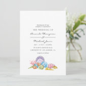 Beach Wedding Invitation Kaart (Staand voorkant)