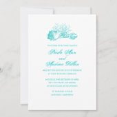 Beach Wedding Invitation Kaart (Voorkant)