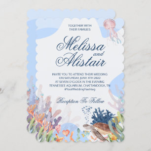 Beach Wedding Invitation Kaart