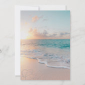 Beach Wedding Invitation Kaart (Achterkant)