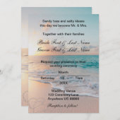 Beach Wedding Invitation Kaart (Voorkant / Achterkant)