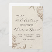 Beach Wedding Invitation Kaart (Voorkant / Achterkant)