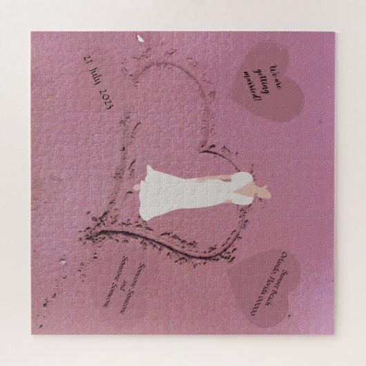 Beach Wedding Invitation Legpuzzel (Horizontaal)