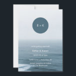 Beach Wedding Invitation | Minimalistisch monogram Kaart<br><div class="desc">De minimalistische Uitnodiging van de Beach Wedding van de Golven van Monogram kan volledig worden aangepast aan uw behoeften. © Gorjo Design via Zazzle. // Een vergelijkbaar ontwerp is ook beschikbaar in een briefkaart - controleer de winkel of neem contact met mij op voor de link naar de desbetreffende productaanbieding...</div>