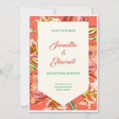 Beach Wedding Invitation (Portrait) Kaart (Voorkant)