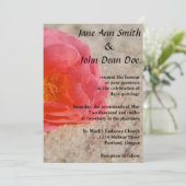 Beach Wedding Invitation:  Roos in de zand Kaart (Staand voorkant)