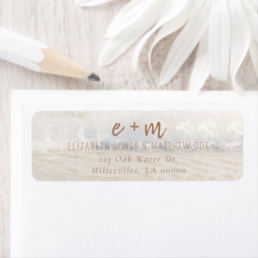 Beach Wedding Invitation Seaside/Oceanside Wedding Etiket (Insitu)