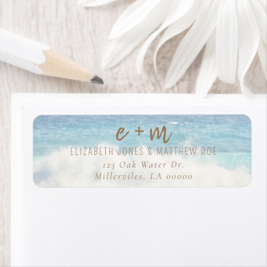 Beach Wedding Invitation Seaside/Oceanside Wedding Etiket (Insitu)
