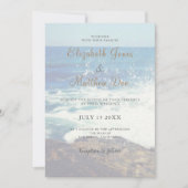 Beach Wedding Invitation Seaside/Oceanside Wedding Kaart (Voorkant)