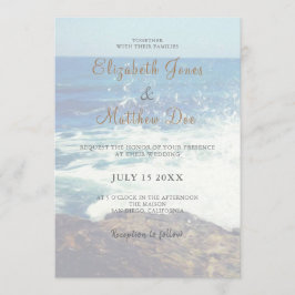 Beach Wedding Invitation Seaside/Oceanside Wedding Kaart