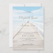 Beach Wedding Invitation Seaside/Oceanside Wedding Kaart (Voorkant)