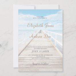 Beach Wedding Invitation Seaside/Oceanside Wedding Kaart