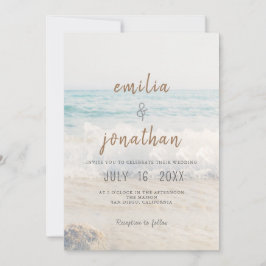 Beach Wedding Invitation Seaside/Oceanside Wedding Kaart
