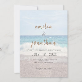 Beach Wedding Invitation Seaside/Oceanside Wedding Kaart