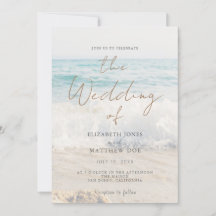 Beach Wedding Invitation Seaside/Oceanside Wedding
