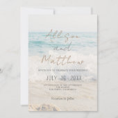 Beach Wedding Invitation Seaside/Oceanside Wedding Kaart (Voorkant)