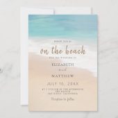 Beach Wedding Invitation Seaside/Oceanside Wedding Kaart (Voorkant)