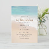 Beach Wedding Invitation Seaside/Oceanside Wedding Kaart (Staand voorkant)