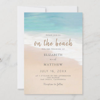 Beach Wedding Invitation Seaside/Oceanside Wedding Kaart