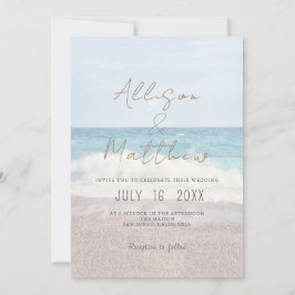Beach Wedding Invitation Seaside/Oceanside Wedding Kaart