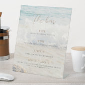 Beach Wedding Invitation Seaside/Oceanside Wedding Reclamebord Met Voetstuk (Insitu)