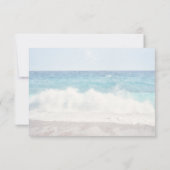 Beach Wedding Invitation Seaside/Oceanside Wedding RSVP Kaartje (Achterkant)