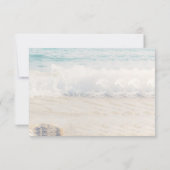 Beach Wedding Invitation Seaside/Oceanside Wedding RSVP Kaartje (Achterkant)