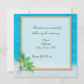 BEACH Wedding Invitation Sjabloon Kaart (Achterkant)