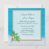 BEACH Wedding Invitation Sjabloon Kaart (Voorkant)