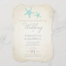 Beach Wedding Invitation - Starfish