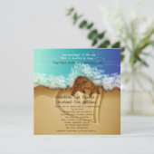Beach Wedding Invitation van 5,25 x 5,25 inch Kaart (Staand voorkant)
