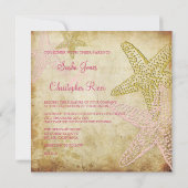  Beach Wedding Invitations/spkles stock Kaart (Achterkant)