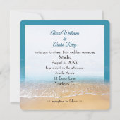 Beach Wedding Invite Kaart (Achterkant)