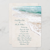 Beach Wedding Invite Kaart (Voorkant / Achterkant)