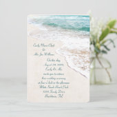 Beach Wedding Invite Kaart (Staand voorkant)