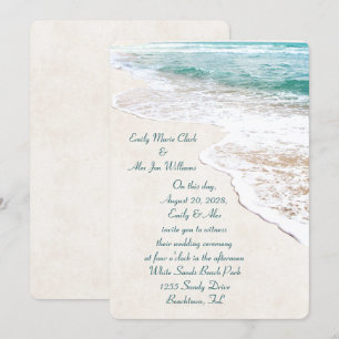Beach Wedding Invite Kaart