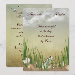 Beach Wedding Invite Kaart