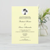 Beach Wedding Invitiation - Yellow Kaart (Staand voorkant)
