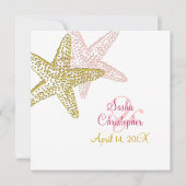 Beach Wedding Invitting/speckles stock Kaart (Voorkant)