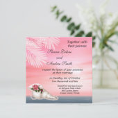 Beach Wedding Kaart (Staand voorkant)
