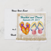 Beach Wedding Kaart (Voorkant / Achterkant)