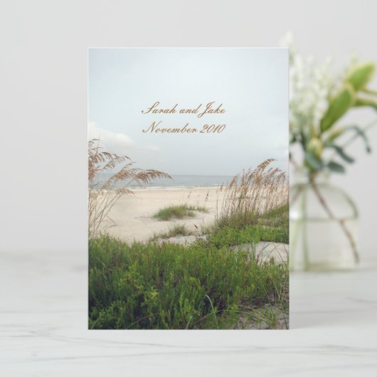 Beach Wedding Kaart (Staand voorkant)