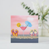 Beach Wedding Kaart (Staand voorkant)