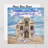 Beach Wedding Kaart (Voorkant / Achterkant)