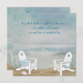 Beach Wedding Kaart (Voorkant / Achterkant)
