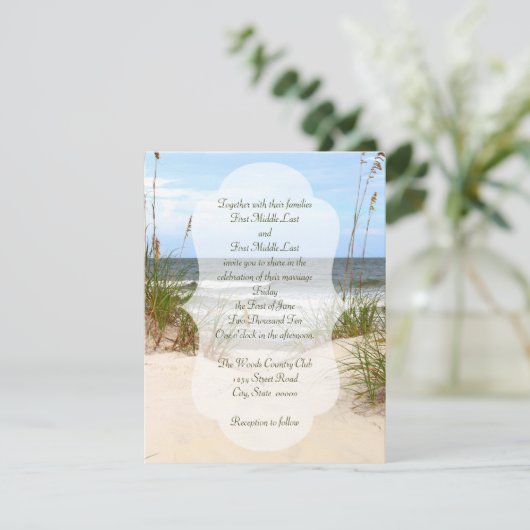 Beach Wedding Kaart (Staand voorkant)