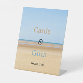 Beach Wedding Kaarten en Gifts Pedestal Sign Reclamebord Met Voetstuk